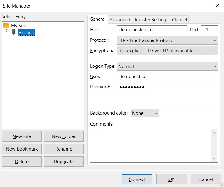 Popunjavanje polja Site Manager