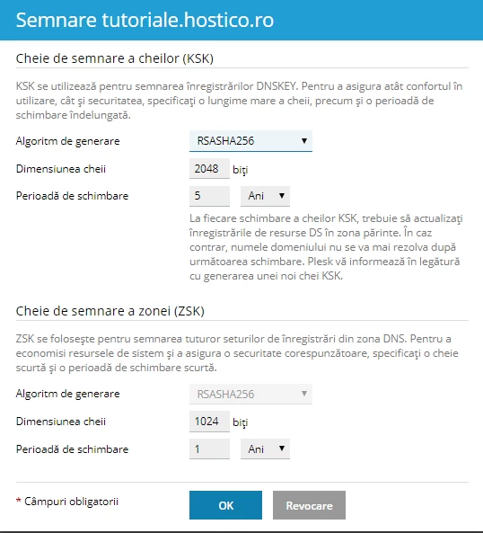 Configurare DNSSEC