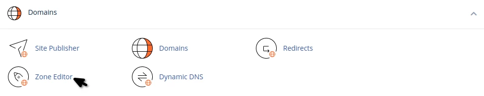 Sekcija Domeni cPanel